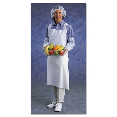 ANS CLOTH 54-290 APRON 28X45 1.75ML WHT PE